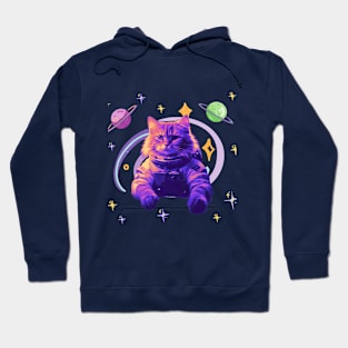 Astronaut Cat purple Hoodie